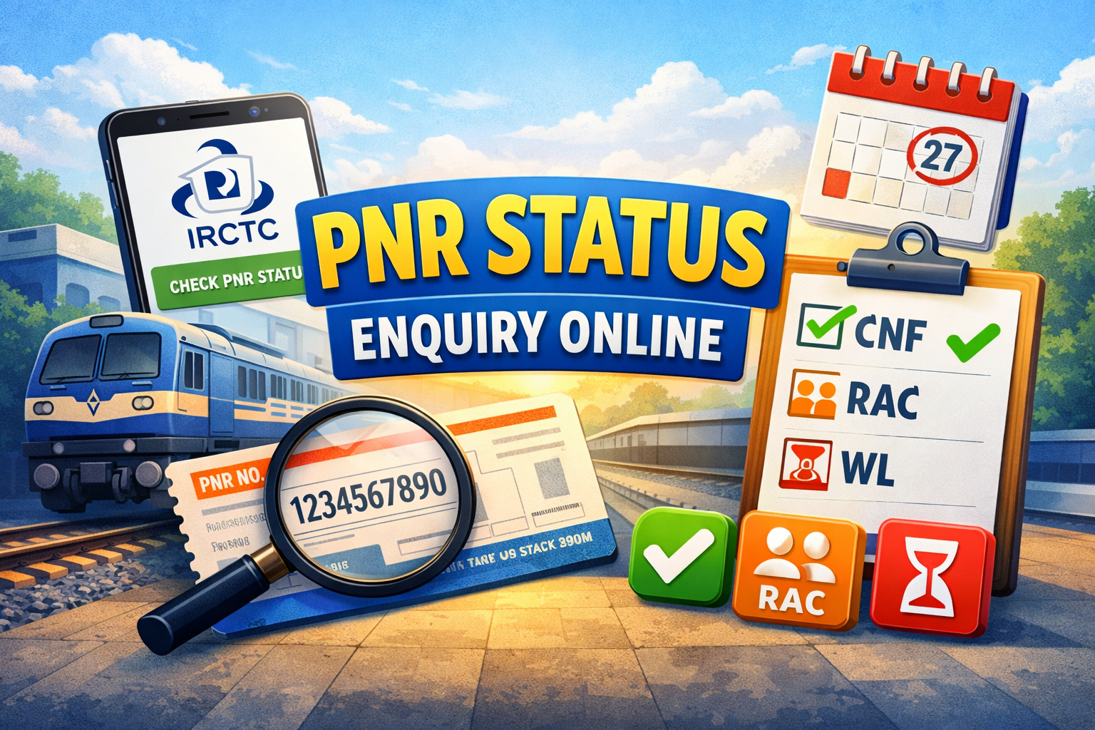 PNR Status Enquiry Online: Check Live Railway Ticket Status Fast
